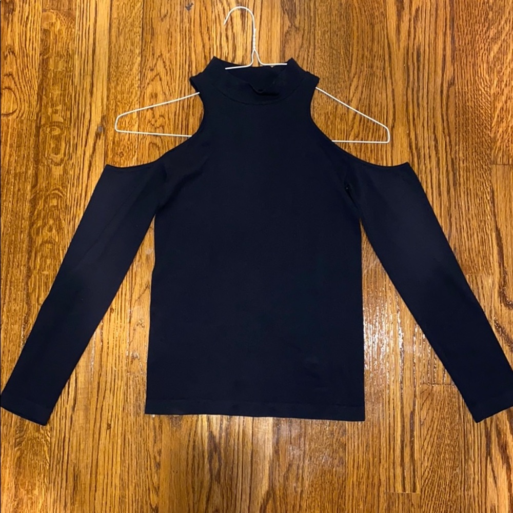 Suzette Black Open Shoulder Top